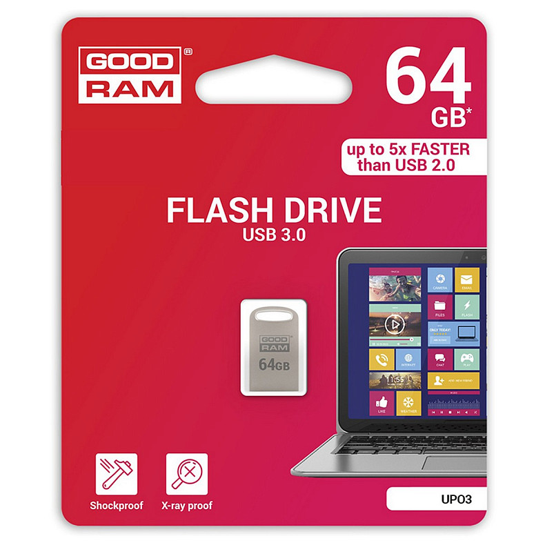 USB Flash GoodRAM 64GB USB 3.0 UPO3 Metal, Retail