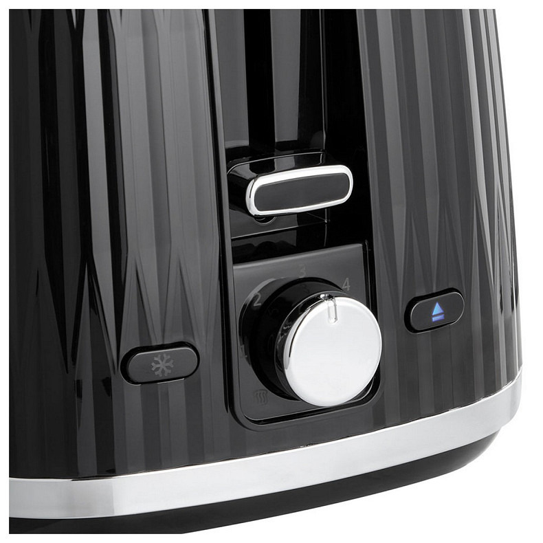 Тостер Russell Hobbs Eden 800Вт, пластик, подогрев, разморозка, черный