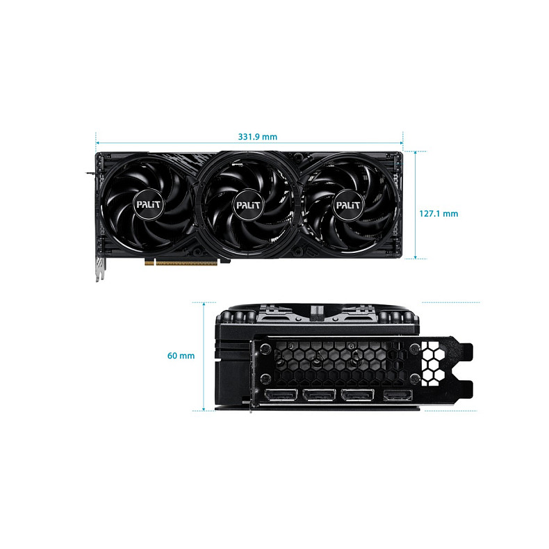 Видеокарта Palit GamingPro RTX 5080 16GB GDDR7 (NE75080019T2-GB2031A)