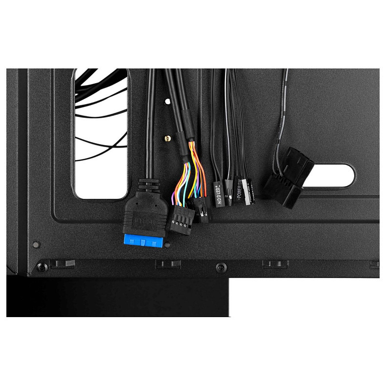 Корпус 2E Alfa G650, без БЖ, 2xUSB3.0, 1xUSB2.0, 1х120mm, Perforated Side, ATX, чорний