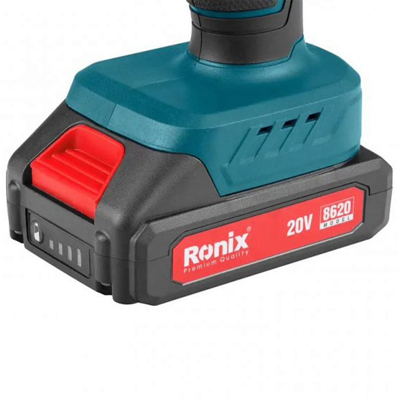 Шуруповерт Ronix акумуляторний 20В, 1.5Ач x 2 (8620)