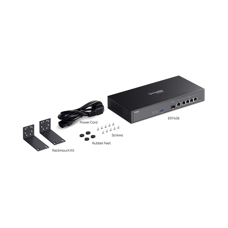Мультисервісний маршрутизатор TP-LINK ER7406 4xGE LAN/WAN, 1xGE WAN, 1xSFP, 1xUSB3.0