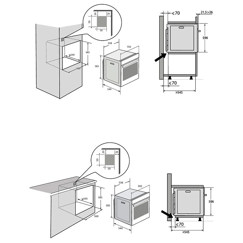Шкаф духовой Brandt BOP7537BB