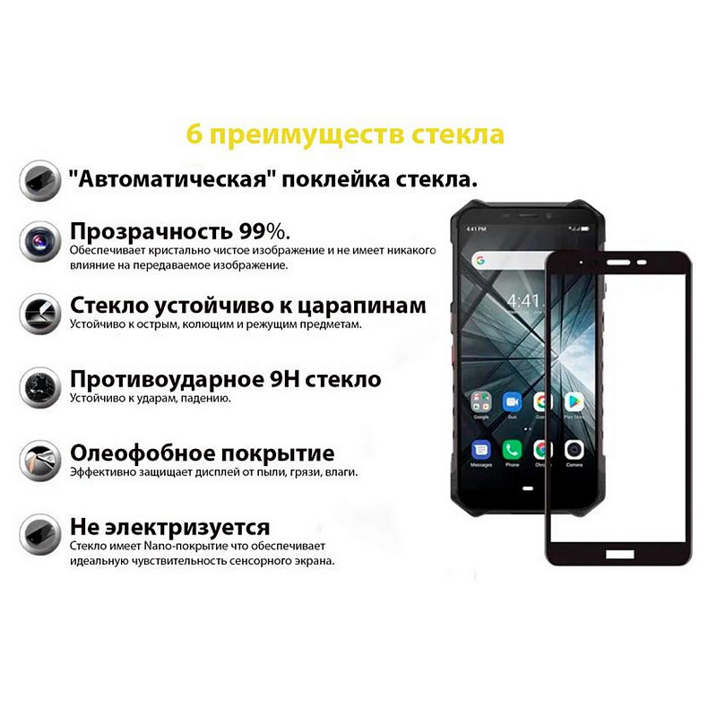 Захисне скло BeCover для Ulefone Armor X6/X7 Black (707313)