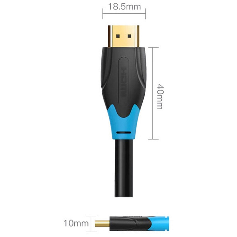 Кабель HDMI M-M, 8.0 м, V2.0, 4K 60Гц, PVC Vention