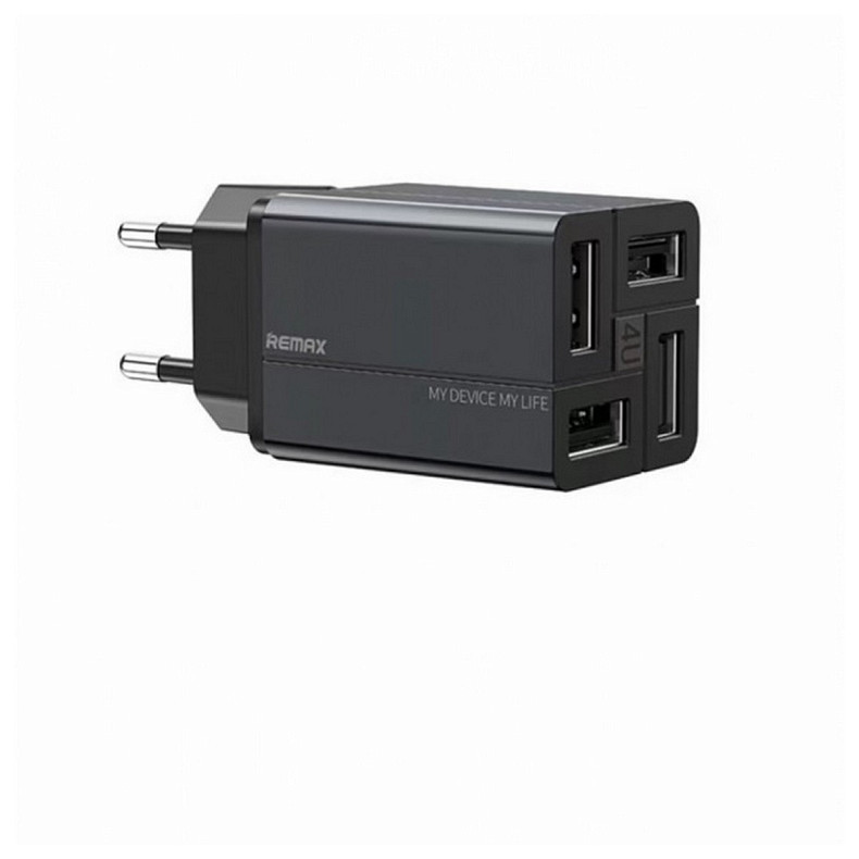 Зарядний пристрій Remax RP-U43 Wanfu (EU) (4USB 3.4А) Black (6972174153667)