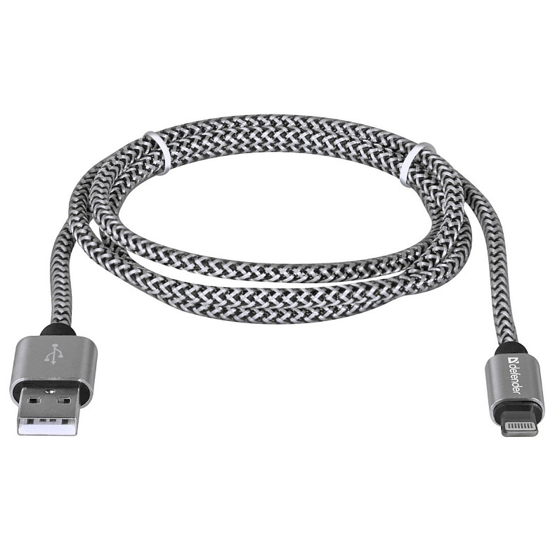 Кабель USB AM-Lightning M, 1.0 м, білий, 01-03T PRO Defender