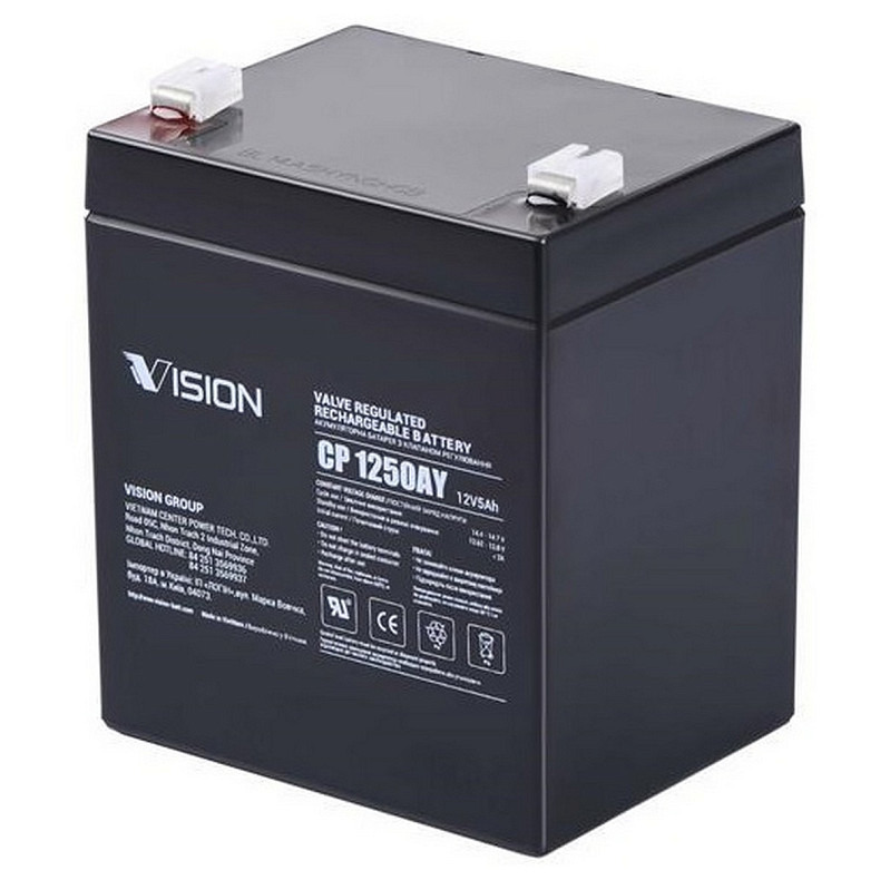 Акумуляторна батарея Vision CP, 12В, 5А•год, AGM