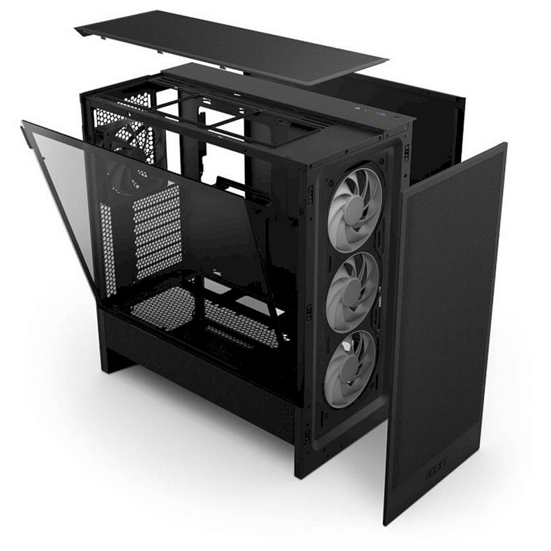 Корпус NZXT H5 Flow RGB Black (CC-H52FB-R1) без БП