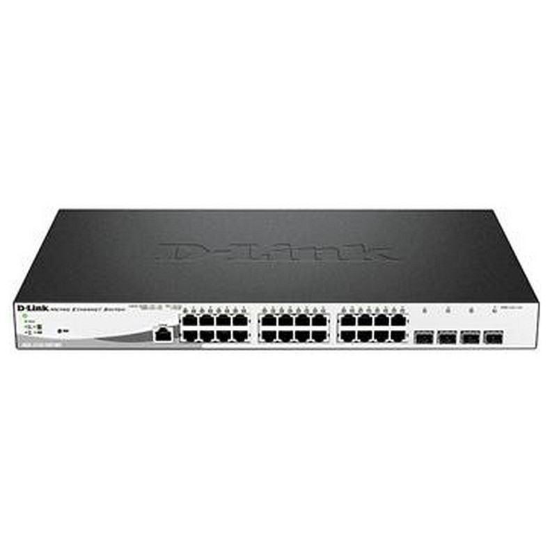 Коммутатор D-Link DGS-1210-28P/ME/B 24x1G PoE, 4xSFP