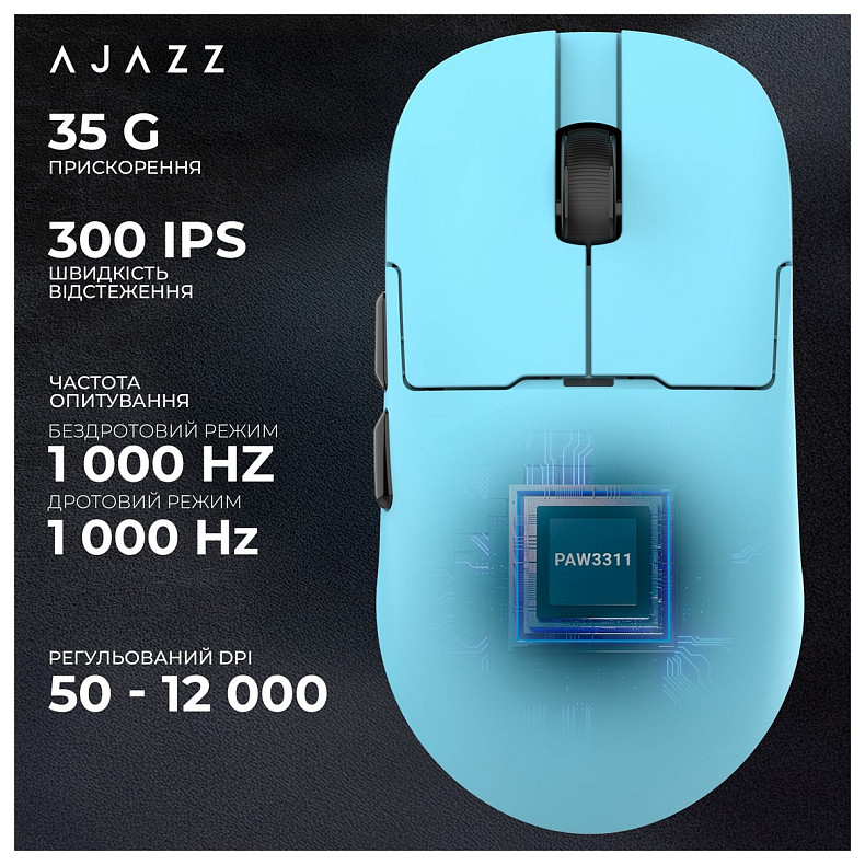 Мышь Ajazz AJ159P MC Blue (AJ159P-MC-Blue)