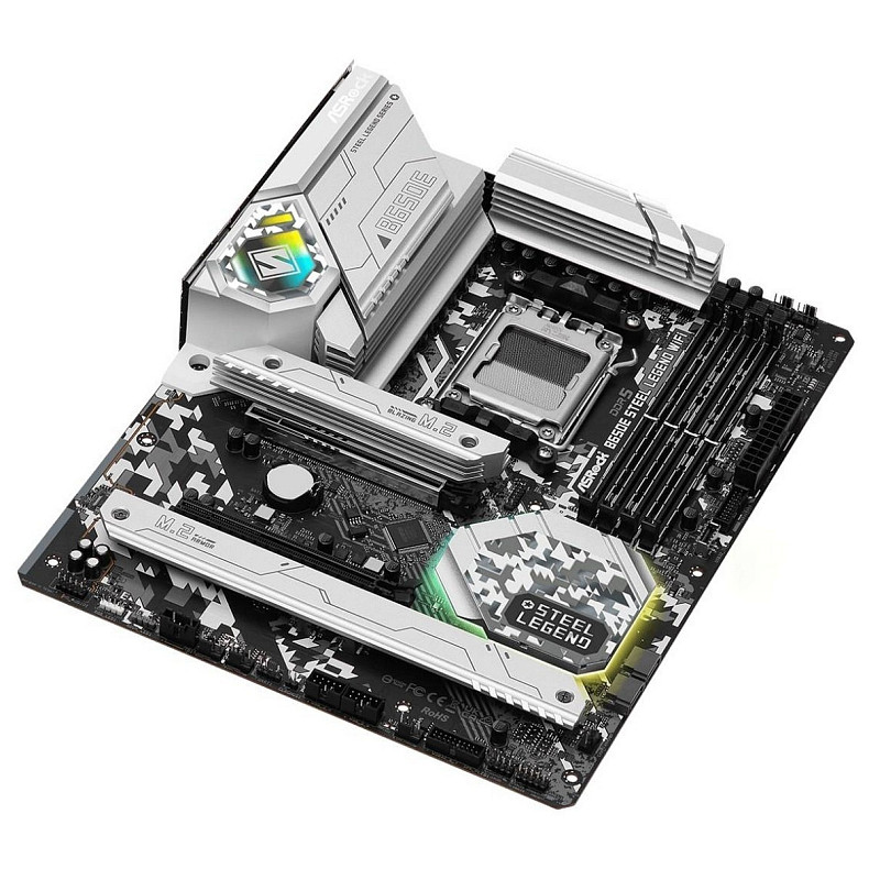 Материнская плата ASRock B650E Steel Legend WIFI (AM5/B650, 4*DDR5, 2xPCIex16, HDMI/DP, 4xSATAIII,3xM.2, 2.5GLan, ATX)