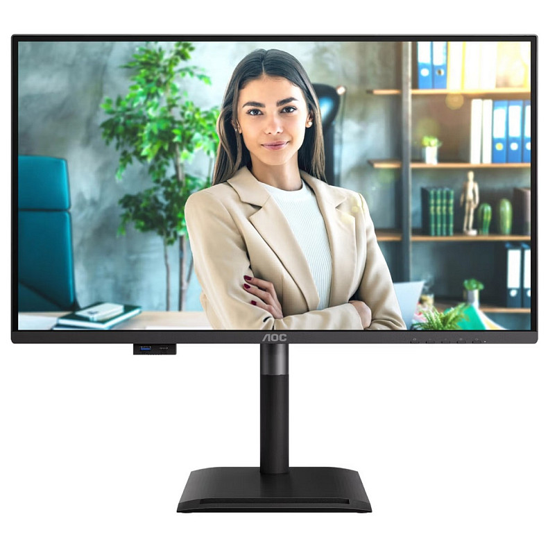 Монітор AOC 27" Q27P4U, QHD, IPS, 120Hz, 2xHDMI, DP, USB-hub, HAS, Pivot, колонки