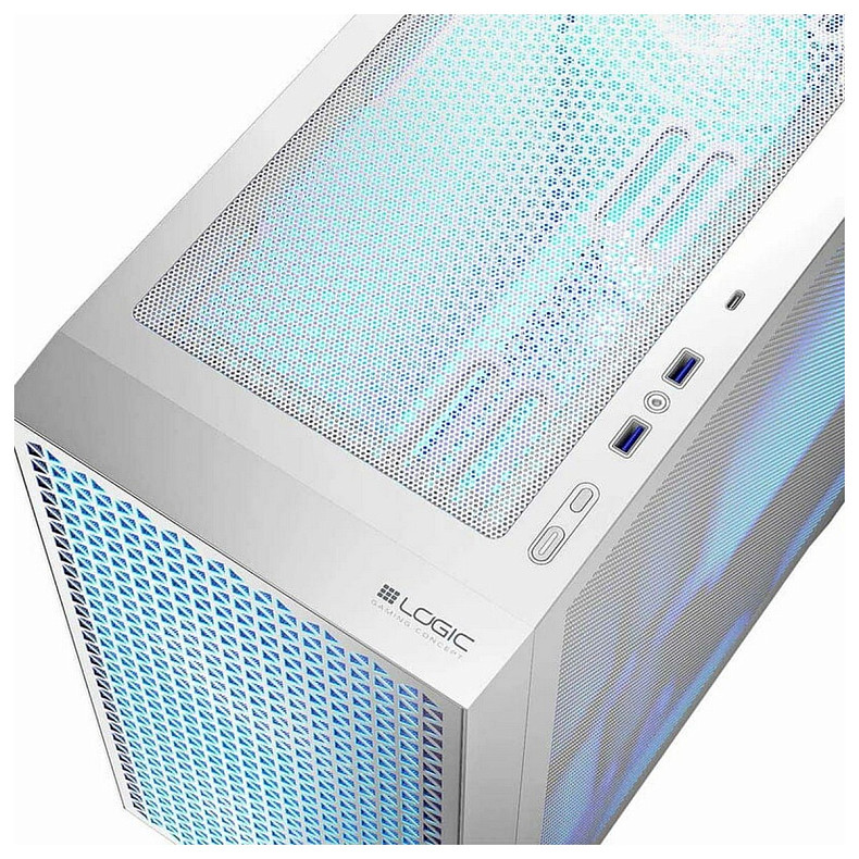 Корпус LogicConcept dart pro argb mini white mesh fans 3x120mm без БЖ mATX