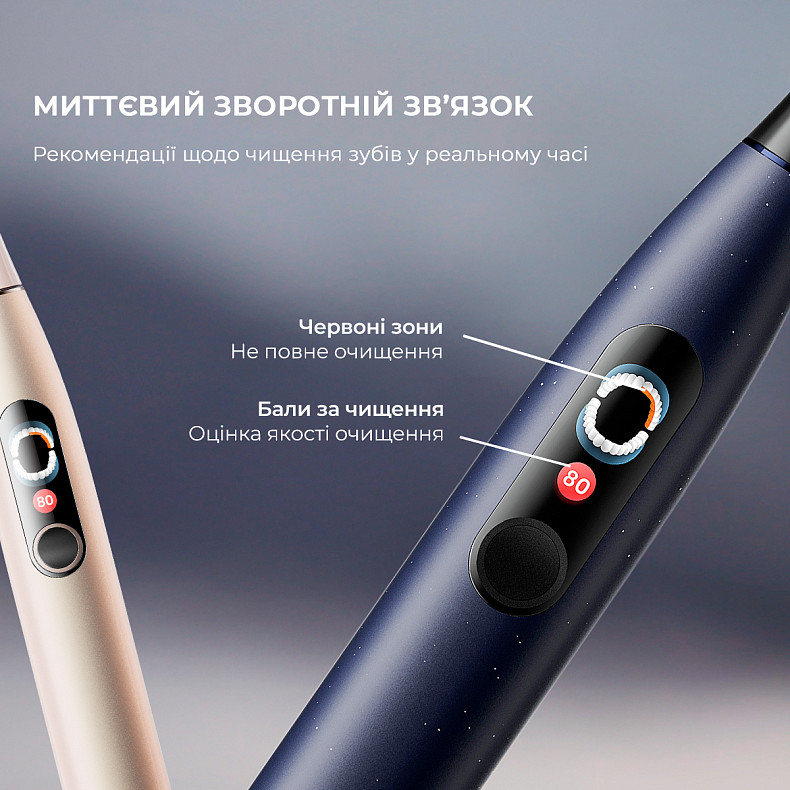Электрическая зубная щетка Oclean X Pro Digital Duo Set Dark Blue +Golden