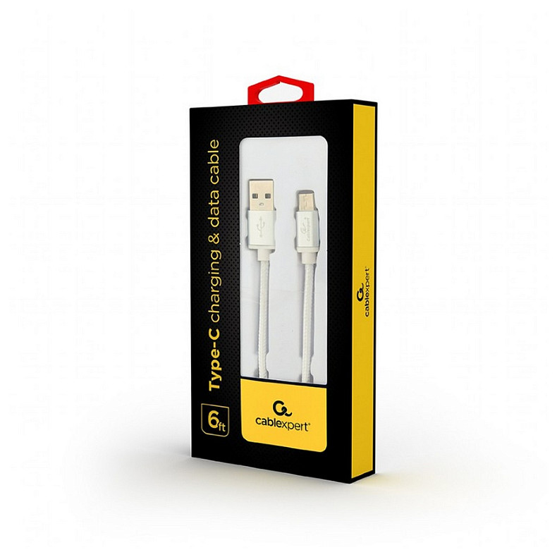 Кабель Cablexpert (CCB-mUSB2B-AMCM-6-S) USB 2.0 - USB Type-C, 1.8м, сріблястий