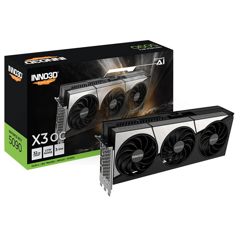 Відеокарта Inno3D X3 OC, GeForce RTX5090 32GB GDDR7, 512bit, PCI Express 5.0