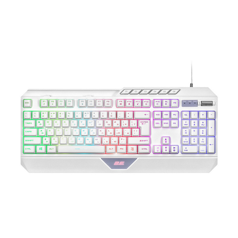 Клавиатура 2E GAMING KG315 RGB USB White Ukr