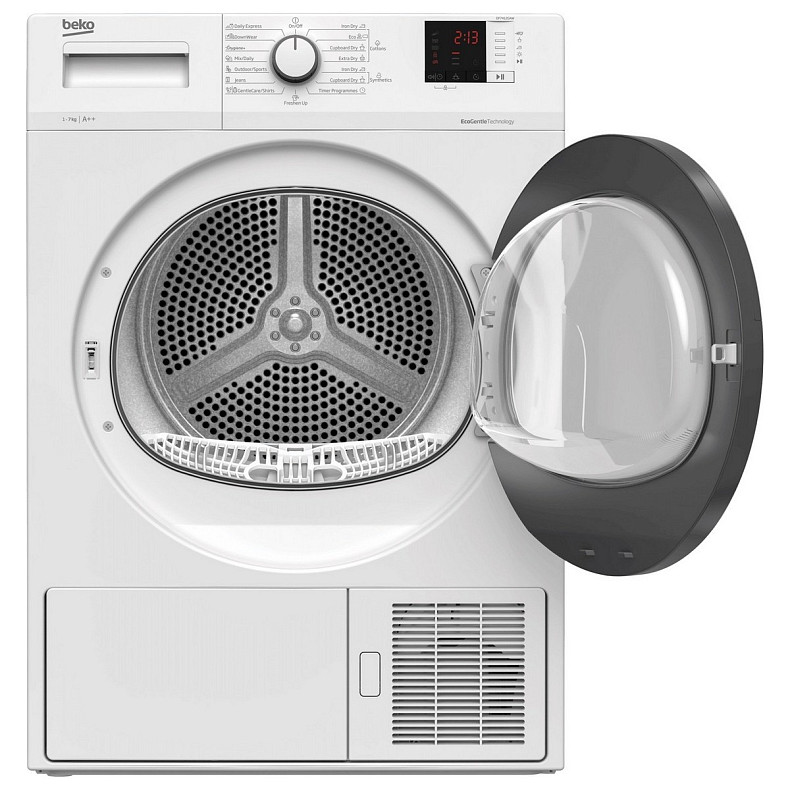 Сушильный барабан Beko DF7412PA - 46 см/7 кг/Heat-Pump/дисплей/15 прогр/A++/белый