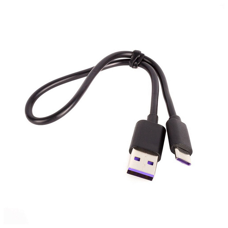 Кабель ColorWay USB - USB Type-C (M/M), 2.4 А, 0.3 м, Black (CW-CBUC059-BK)