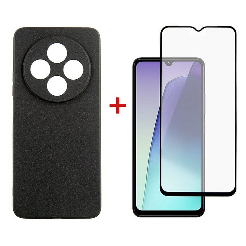 Чохол-накладка Dengos Carbon для Xiaomi Redmi 14C Black (DG-KM-119) + захисне скло