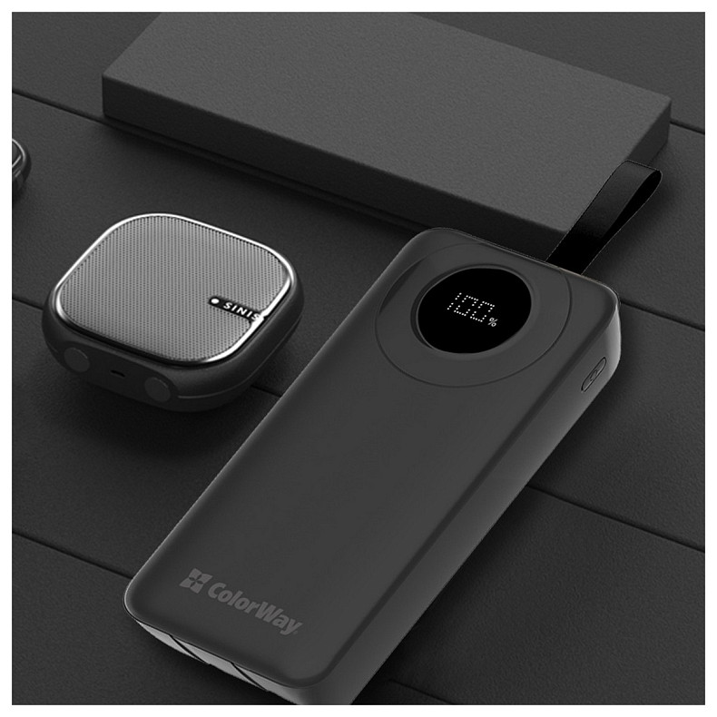 Универсальная мобильная батарея ColorWay EnergyPlus 30000mAh Black (CW-PB300LPB4BK-PDD)