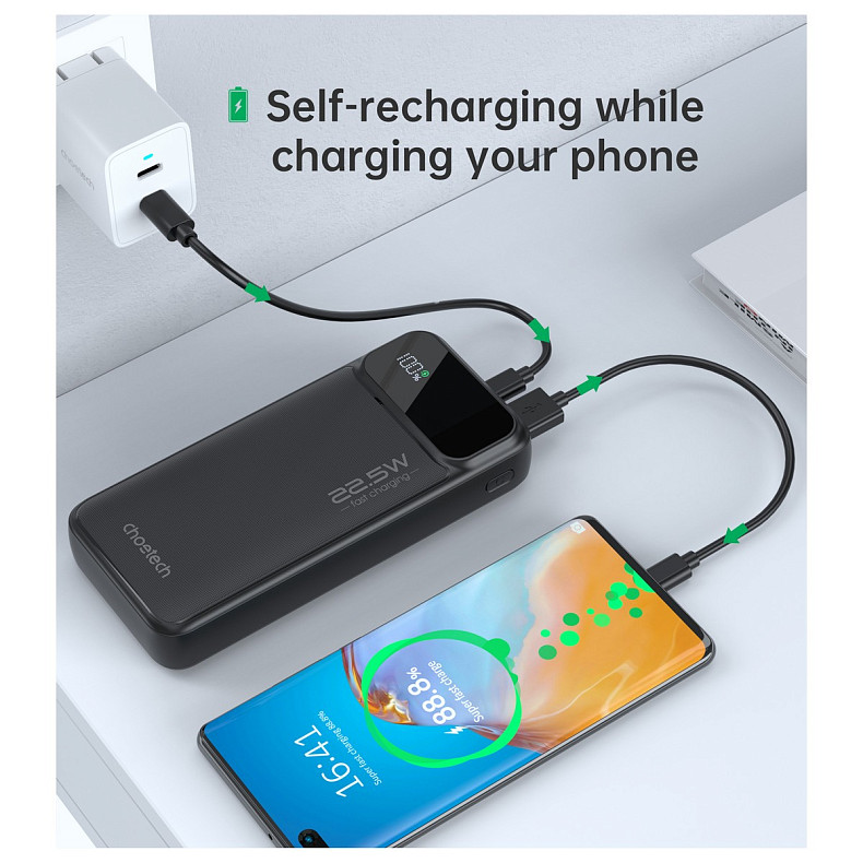 Универсальная мобильная батарея Choetech B729 20000mAh Black (B729-BK)