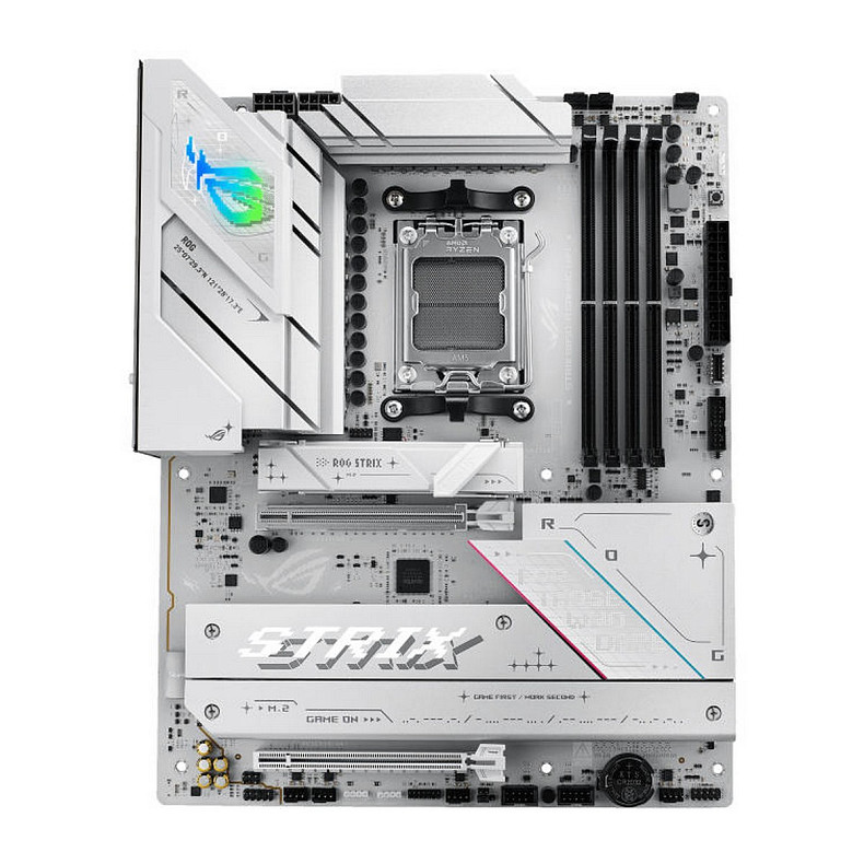 Материнcька плата ASUS ROG STRIX B850-A GAMING sAM5 B850 4xDDR5 M.2 HDMI DP Wi-Fi BT ATX білий