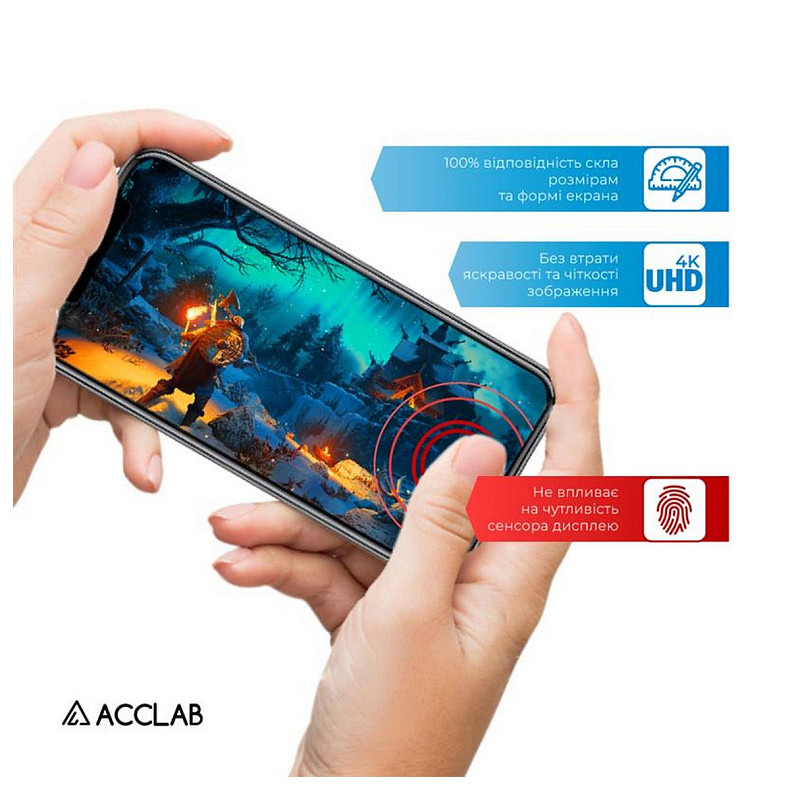 Защитное стекло ACCLAB Full Glue для Samsung Galaxy A53 5G SM-A536 Black (1283126522444)