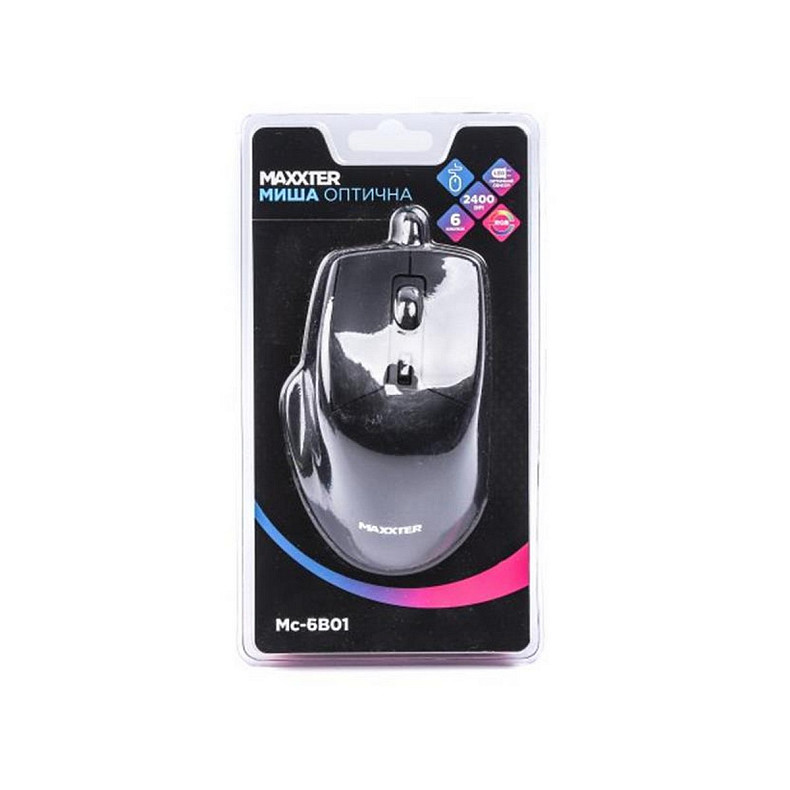 Мышка Maxxter Mc-6B01 Black USB