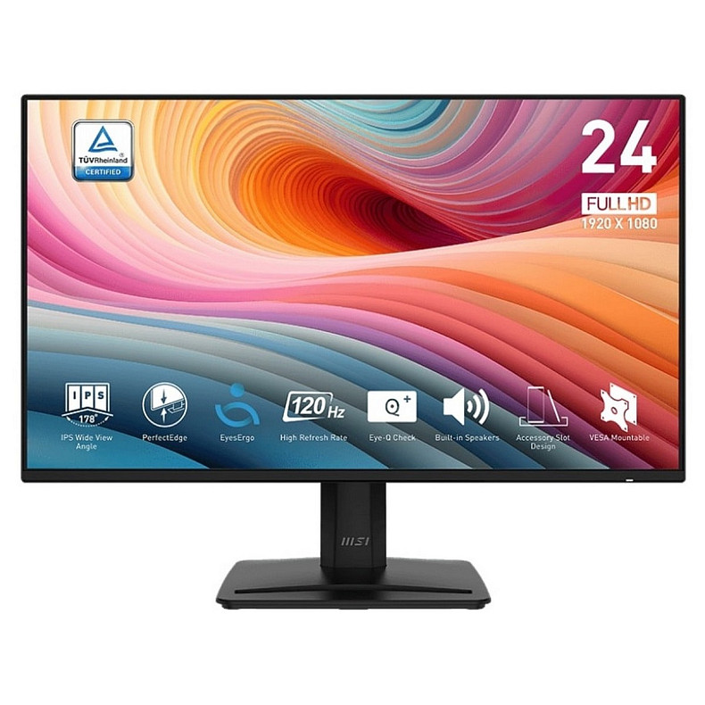 Монитор MSI 23.8" PRO MP242A-E2 D-Sub, HDMI, DP, MM, IPS, 120Hz, 1ms, sRGB 115%, AdaptiveSync