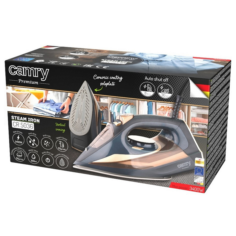 Утюг Camry CR 5036 black-gold