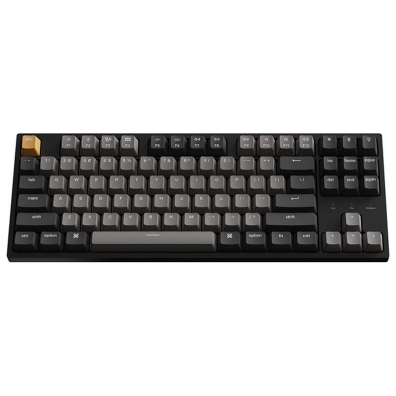 Клавіатура Keychron C1 Pro 87Key K Pro Brown USB-A QMK/VIA EN/UKR RGB чорний