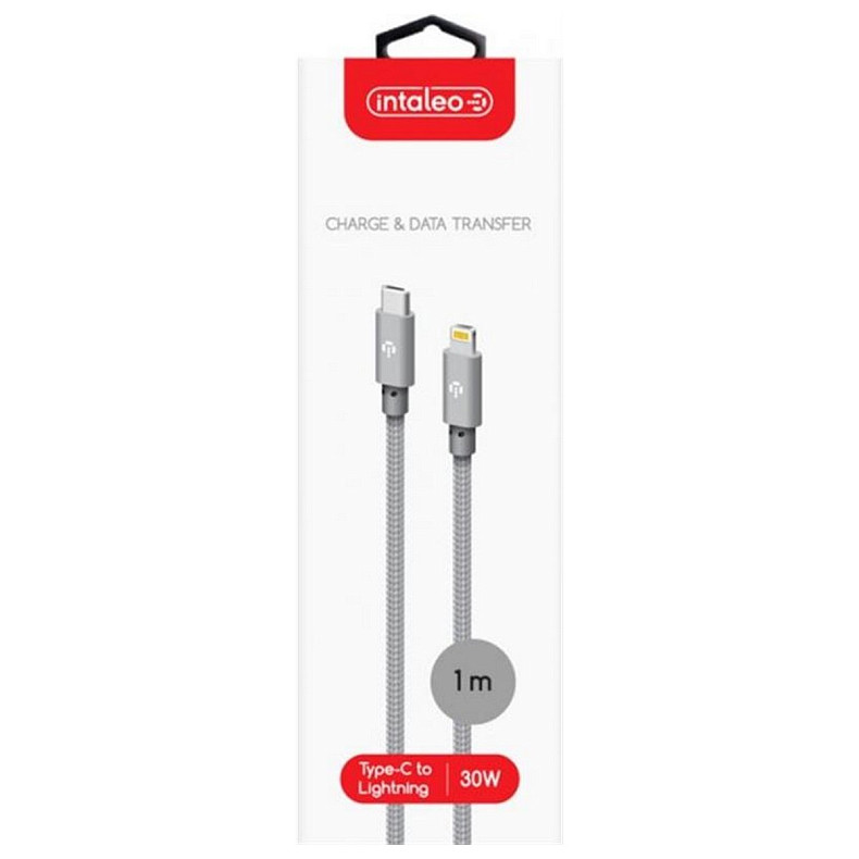 Кабель Intaleo CBGNYTL1 USB Type-C-Lightning 1м 60W Grey (1283126559587)