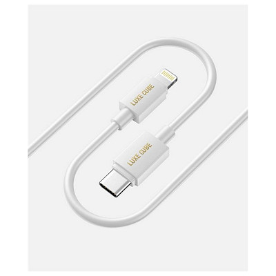 Кабель Luxe Cube USB Type C-Lightning, 3А, 1м, белый (8886668686693)