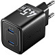 Зарядний пристрій Vention 2xUSB-С 45W GaN чорний