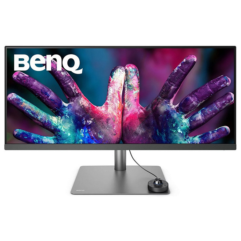 Монітор 34" BenQ PD3420Q, IPS, WQHD, 2 x HDMI, DP, USB-C, USB-hub, HAS, колонки, темно-сірий