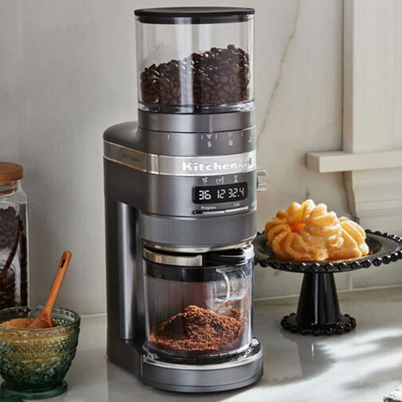 Кофемолка KitchenAid Artisan 5KCG8433EMS серебряный медальон