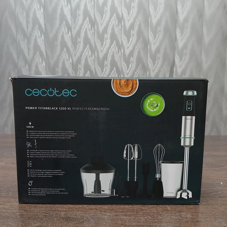 Блендер погружной CECOTEC Power TitanBlack 1200 XL PerfectCream&Crush - Уценка