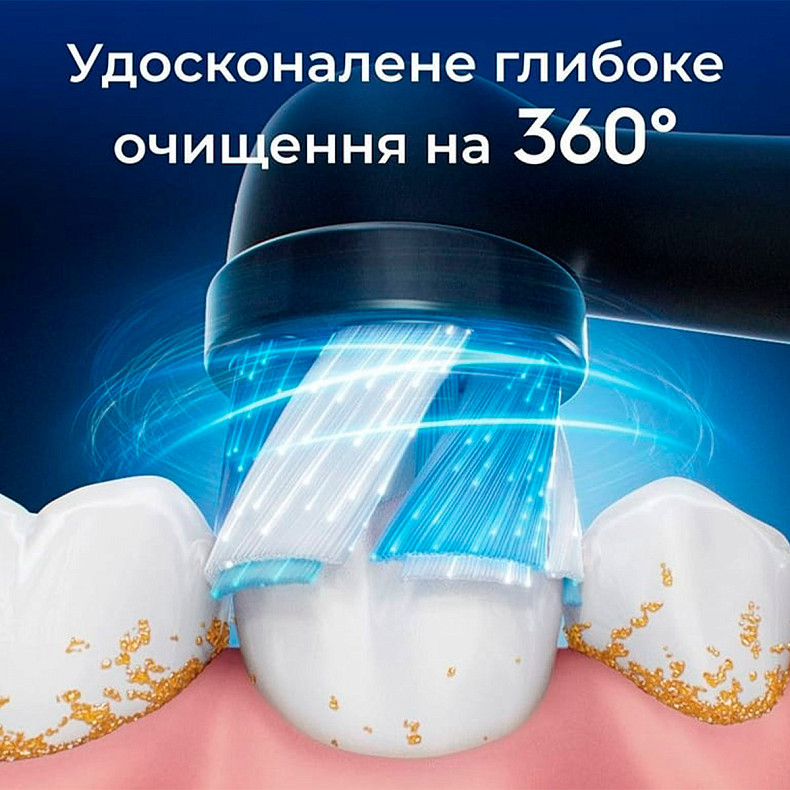 Насадка для електричної зубної щітки Braun Oral-B iO RB CBF-8 Ultimate Clean Чорні (8)