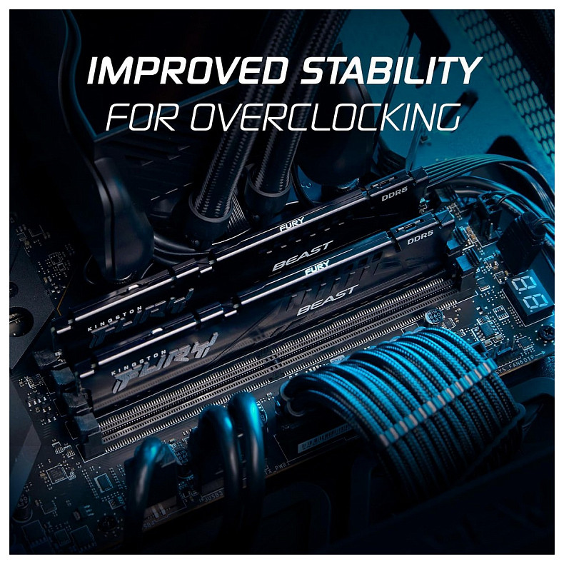 Память ПК Kingston DDR5 16GB 6000 FURY Beast EXPO