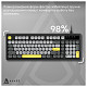 Клавиатура Ajazz AF98 Black USB-C Black Gray Yellow (AF98-BGY)
