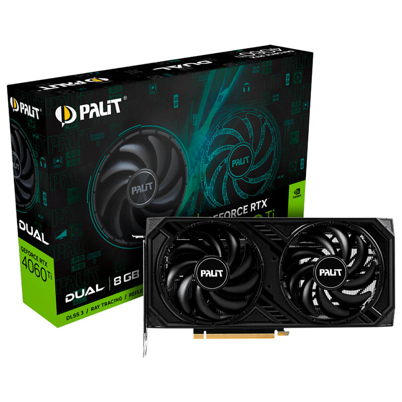 Відеокарта Palit GeForce RTX 4060 Ti 8GB GDDR6 Dual (NE6406T019P1-1060D)