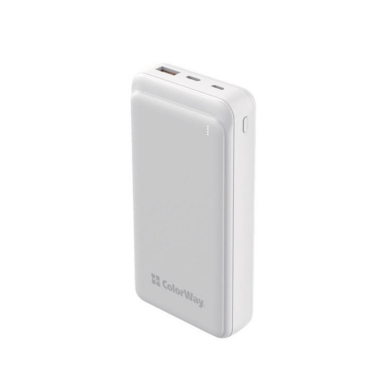 Универсальная мобильная батарея ColorWay Slim 20000mAh White (CW-PB200LPG3WT-PD)