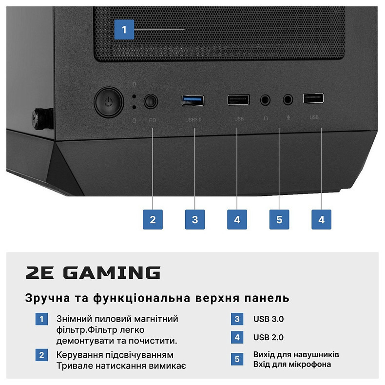 Комп'ютер 2E Complex Gaming AMD R5-5600, 16Gb, F1TB, NVD3060-12, B550, G338, 600W