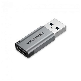 Адаптер Vention USB 3.0 AM - USB Type-C AF Gray (CDPH0)
