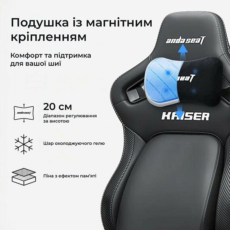 Крісло ігрове Anda Seat Kaiser 4 V2 Size XL Dark Gray Fabric