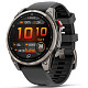 Спортивний годинник GARMIN Fenix ??8 Pro 47 mm AMOLED Sapphire Titanium with Graphite/Black Silicone Band (010-03198-10)