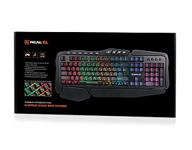 Клавиатура REAL-EL Gaming 8900 RGB Macro Black USB UAH
