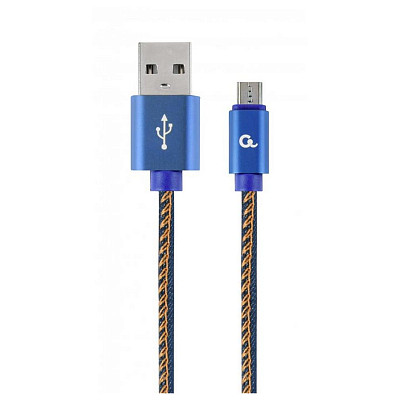 Кабель Cablexpert (CC-USB2J-AMmBM-1M-BL) USB 2.0 A - microUSB, премиум, 1м, синий